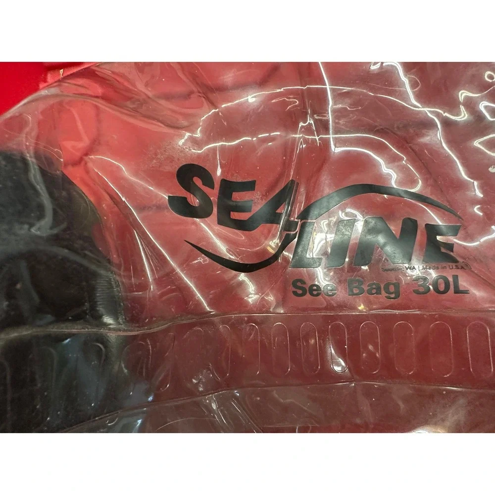 SealLine See Bag 30L Waterproof Dry Bag Clear Vinyl Roll Top Made in USA